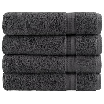 Premium SOLUND Shower Towels - 4pcs Anthracite 70x140cm