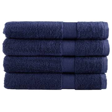 Premium Sauna Towels SOLUND - 4pcs Navy Blue 80x200cm 600gsm