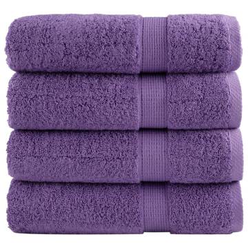 Premium Purple Shower Towels SOLUND - 4 pcs, 70x140 cm