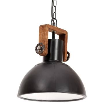 Industrial Hanging Lamp 25 W Black Round 30 cm E27