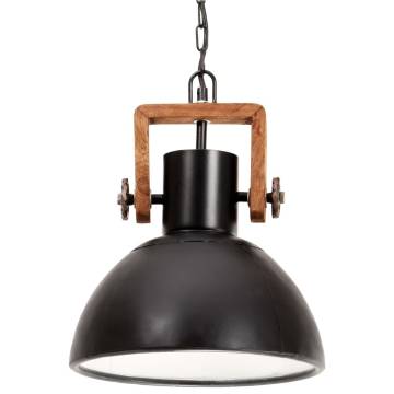 Industrial Hanging Lamp 25 W Black Round 30 cm E27