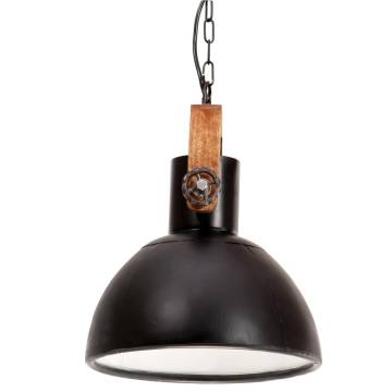 Industrial Hanging Lamp 25 W Black Round 30 cm E27