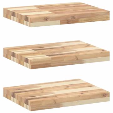 Floating Shelves 3 pcs | Solid Wood Acacia 60x30x4 cm