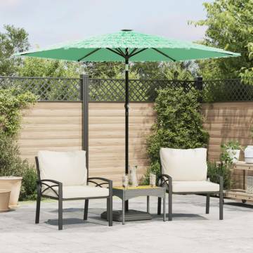 Garden Parasol with Steel Pole - Green 268x268 cm