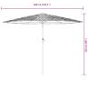 Garden Parasol with Steel Pole - Green 268x268 cm