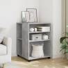  Side Table with Wheels Concrete Grey 55x60x78 cm Engineered Wood Colour concrete grey Quantity in Package 1 