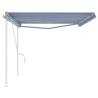 Manual Retractable Awning 5x3 m - Blue & White | Hipo Market