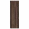 Double Plant Stand - Brown Oak - 25x25x80 cm - Durable Wood