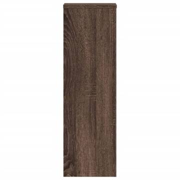 Double Plant Stand - Brown Oak - 25x25x80 cm - Durable Wood