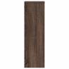 Double Plant Stand - Brown Oak - 25x25x80 cm - Durable Wood