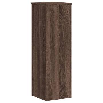 Double Plant Stand - Brown Oak - 25x25x80 cm - Durable Wood