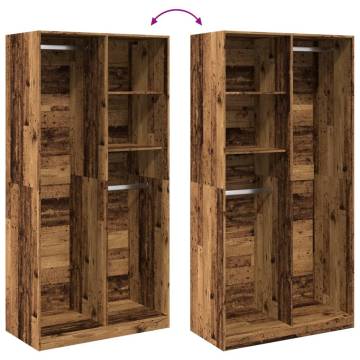 Wardrobe Old Wood 100x50x200 cm | Stylish Storage Solution