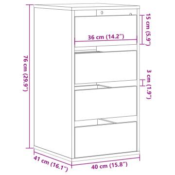 Corner Chest of Drawers - Smoked Oak | HipoMarket UK