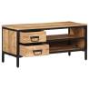 TV Cabinet 90x35x40 cm | Solid Rough Mango Wood | HipoMarket