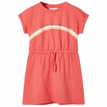 Kids' Dress with Drawstring Coral 116 - Affordable Quality Wear