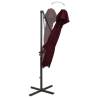 Cantilever Umbrella 250x250 cm Bordeaux Red - UV Protection