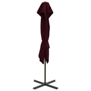 Cantilever Umbrella 250x250 cm Bordeaux Red - UV Protection