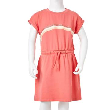 Kids' Dress with Drawstring Coral 116 - Affordable Quality Wear