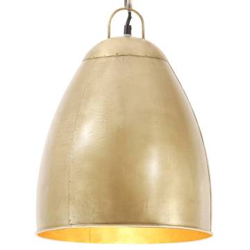 Industrial Hanging Lamp 25W Brass Round 32cm E27 - Hipo Market