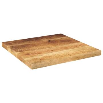 Square Solid Wood Table Top 60x60x1.5 cm - Rustic Charm