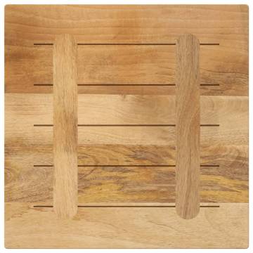 Square Solid Wood Table Top 60x60x1.5 cm - Rustic Charm