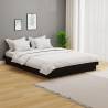  Bed Frame Black Solid Wood 135x190 cm Double Colour black Size 135 x 190 cm 