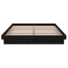 Black Solid Wood Bed Frame 135x190 cm Double - HipoMarket