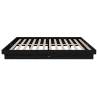 Black Solid Wood Bed Frame 135x190 cm Double - HipoMarket