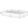 Black Solid Wood Bed Frame 135x190 cm Double - HipoMarket