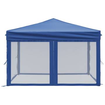 Folding Party Tent with Sidewalls Blue 3x3 m | Hipo Market