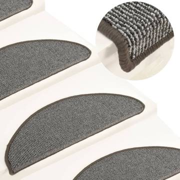 Carpet Stair Treads - 15 pcs Grey 65x21 cm | HipoMarket