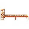 Solid Wood Pine Bed Frame with Headboard - Wax Brown 90x200 cm