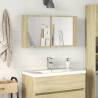 LED Mirror Cabinet Sonoma Oak - Stylish Bathroom Storage