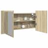 LED Mirror Cabinet Sonoma Oak - Stylish Bathroom Storage