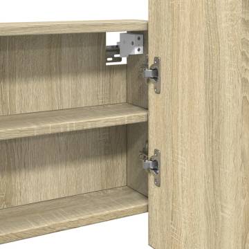 LED Mirror Cabinet Sonoma Oak - Stylish Bathroom Storage