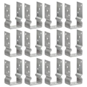 12 pcs Silver Fence Anchors - Durable Galvanised Steel