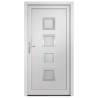 Front Door White 98x208 cm PVC - Secure & Stylish Entryway