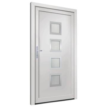 Front Door White 98x208 cm PVC - Secure & Stylish Entryway