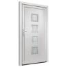 Front Door White 98x208 cm PVC - Secure & Stylish Entryway