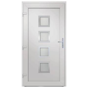 Front Door White 98x208 cm PVC - Secure & Stylish Entryway