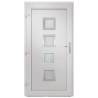 Front Door White 98x208 cm PVC - Secure & Stylish Entryway