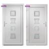 Front Door White 98x208 cm PVC - Secure & Stylish Entryway