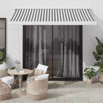 Retractable Awning Anthracite & White 3x2.5m - HipoMarket