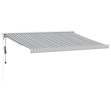 Retractable Awning Anthracite & White 3x2.5m - HipoMarket