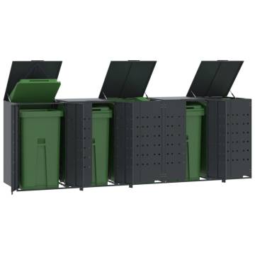 Anthracite Wheelie Bin Storage for 5 Bins - Durable Steel Design