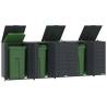  Wheelie Bin Storage for 5 Bins Anthracite 345x79x117 cm Steel Colour anthracite Number of bins 5 