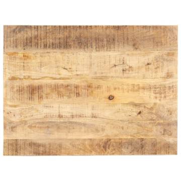 Table Top Solid Mango Wood 90x60 cm - Rustic Charm