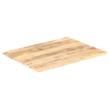 Table Top Solid Mango Wood 90x60 cm - Rustic Charm