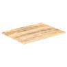 Table Top Solid Mango Wood 90x60 cm - Rustic Charm