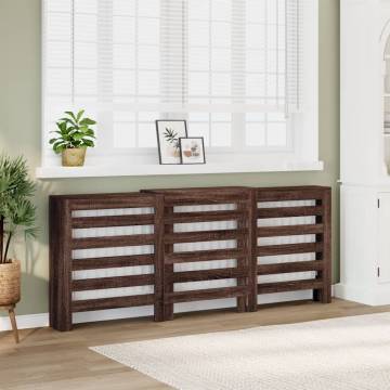 Radiator Cover Brown Oak - Modern Engineered Wood Design